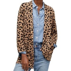 BNWT JCrew Sophie Sweater blazer in leopard
